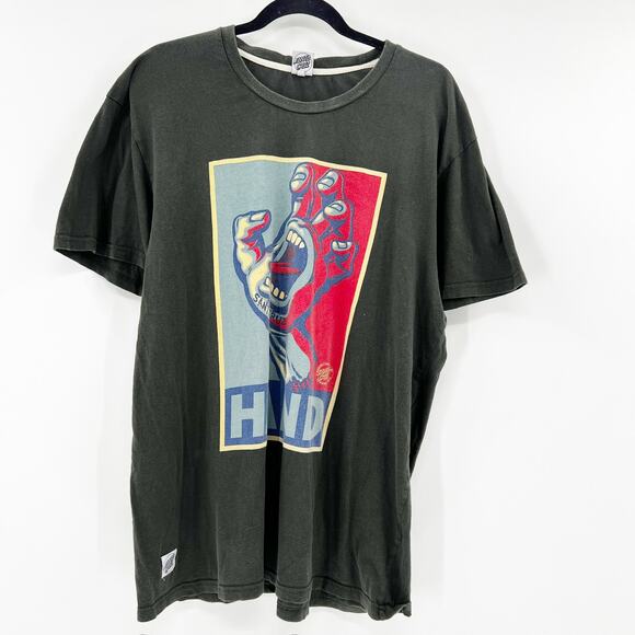Santa Cruz Mens Grey The Hand T-Shirt Large - Picture 1 of 4